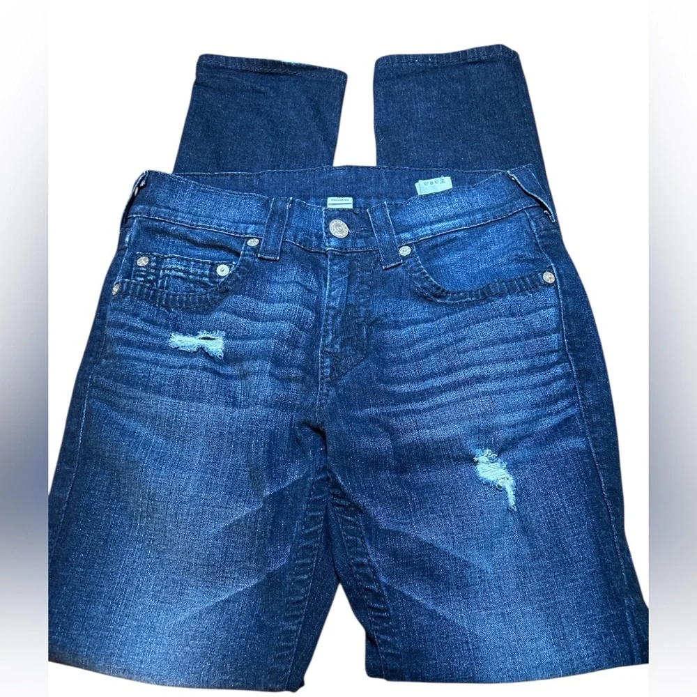 True Religion skinny no flap big T men’s dark  blue jeans